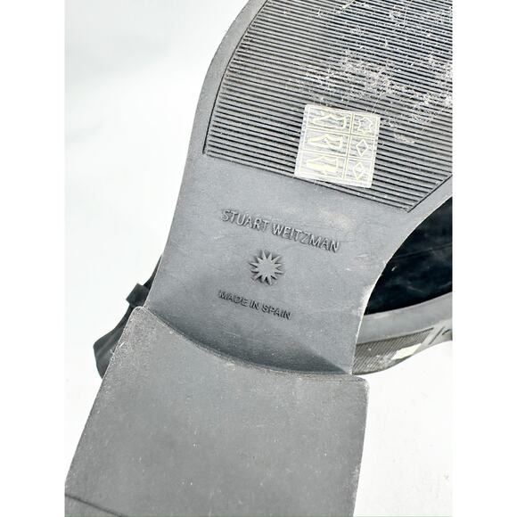 Stuart Weitzman Henley Black Suede Riding Boots 6.5 - Picture 7 of 7